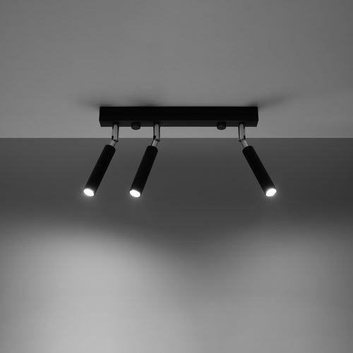 Sollux Lighting Plafondlamp EYETECH 3 zwart - 35x3x20cm