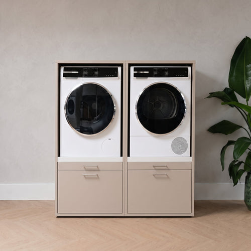 Wastoren® wasmachinekast - Twin Collection 4.1-K - beige - 134 x 146 x 65 cm