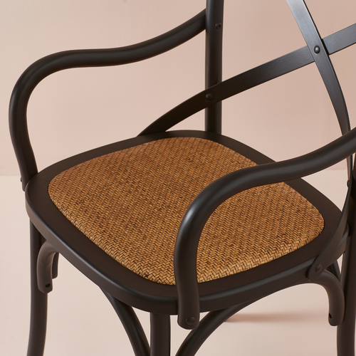 Signature - BISTROT Set van 2 bridge fauteuils - Zwart - 62x89x51 cm