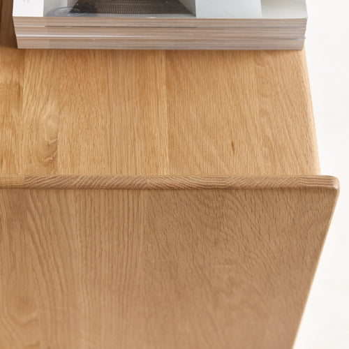 Tikamoon Nachtkastje van massief eikenhout met 2 laden - Naturel - vtwonen shop