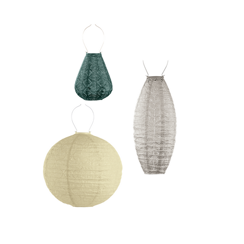 Lumiz solar lampion - giverny set - 3 stuks