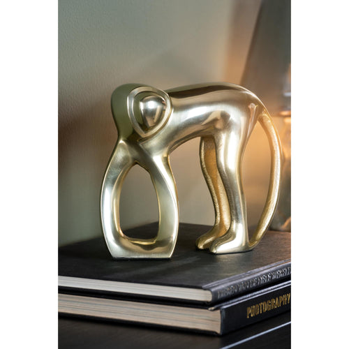 Present Time ornament Monkey - goud - 17x5x15cm - vtwonen shop