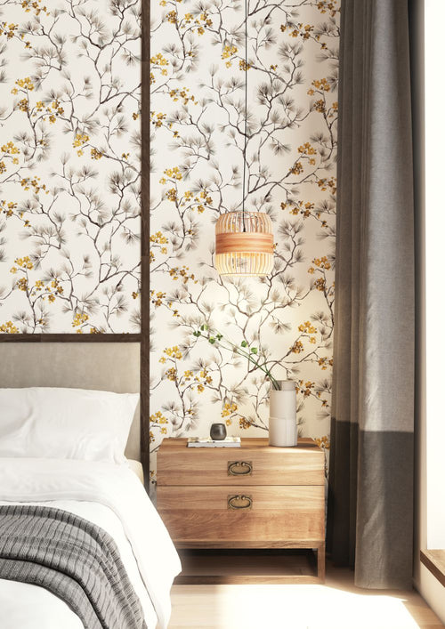 Masureel behang bloemen beige - 53 cm x 10.05 m - 630644 - vtwonen shop