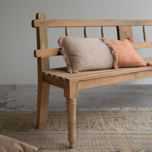 Tikamoon Bank van gerecycled massief teakhout - Naturel