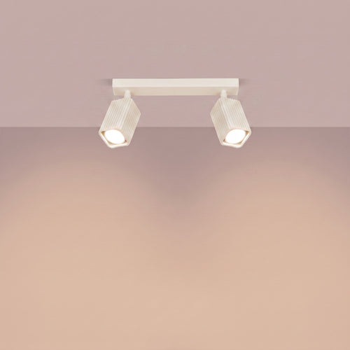 Sollux Lighting Plafondlamp RAYO 2 beige - 30x6x16,5cm