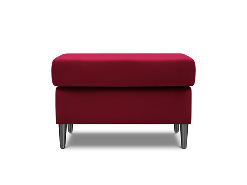 Cosmopolitan Design Poef Kyoto flueel, rood - 70x70x45cm