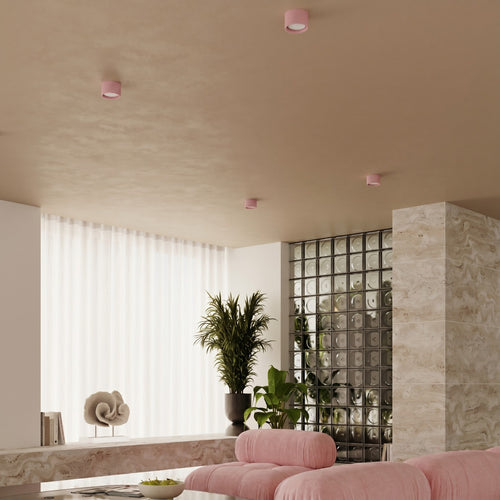 Sollux Lighting Plafondlamp MODO 1 roze Gx53 - 10x10x6cm