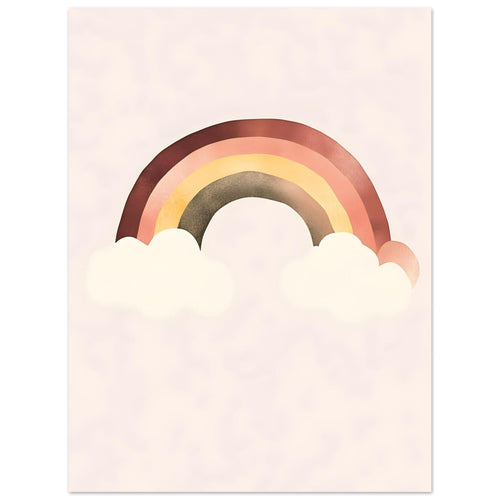 Artfulprints Poster Warme regenboog   - 30x40 cm - Meerkleurig