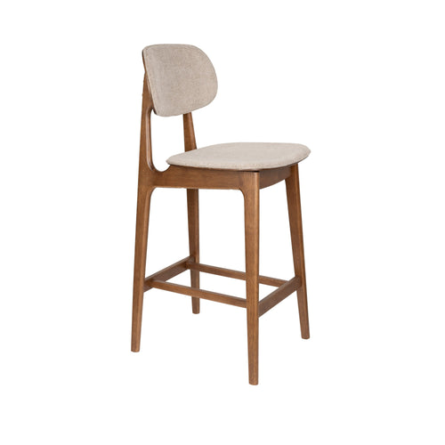 Dutchbone Marais Barkrukken 68,5 cm Walnoot kleur / Beige - Set van 2