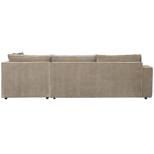 Basiclabel hoekbank rechts Hajo - Rib - Clay - 84x283x197 - vtwonen shop