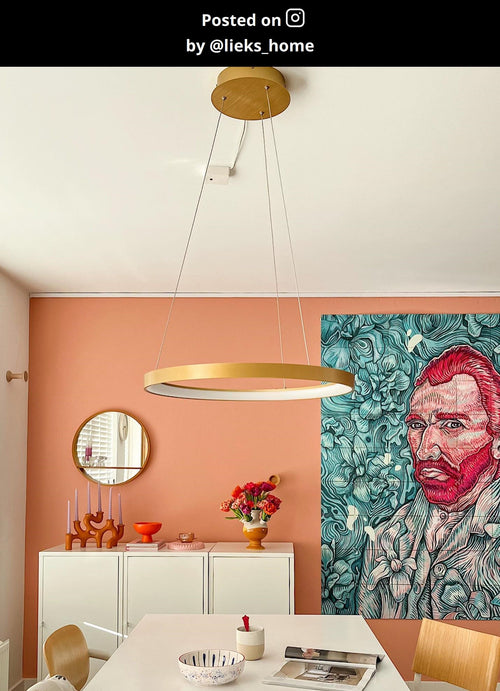 Lucide hanglamp VIDAL - Geïntegreerde LED - Mat Goud / Messing - vtwonen shop