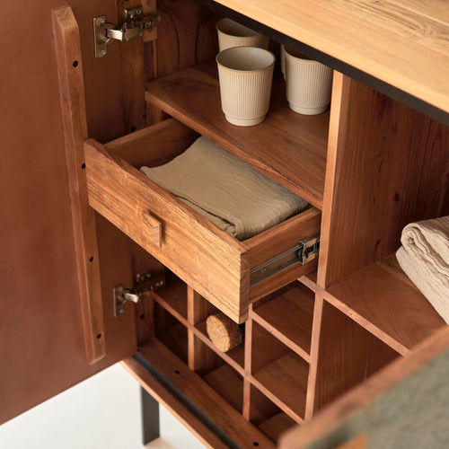 Tikamoon Dressoir bar van acacia 90 cm - Naturel