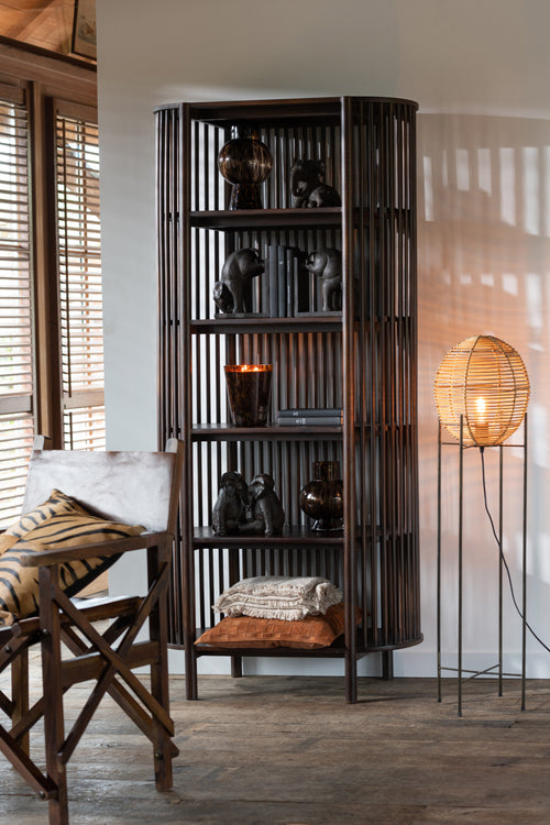 J-Line rek Conie 5 Planken Mango - hout - donkerbruin - vtwonen shop