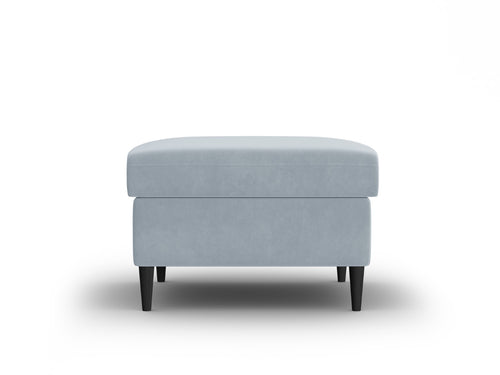 Cosmopolitan Design Poef Kyoto flueel lichtblauw - 70x70x45cm