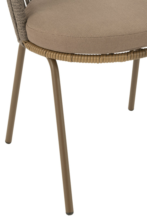 J-Line stoel Toa - metaal/touw - bruin - vtwonen shop