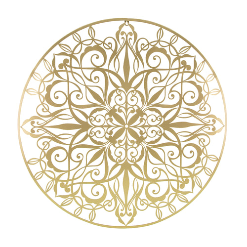 Art for the Home Metal Art - Luxe mandala goud D80cm - vtwonen shop