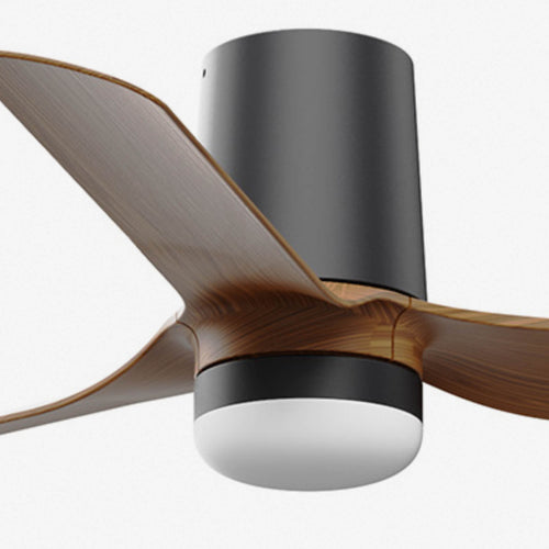 Faro MINI Punt Tub Small Led Zwart, donker hout DC-plafondventilator met 6 snelheden
