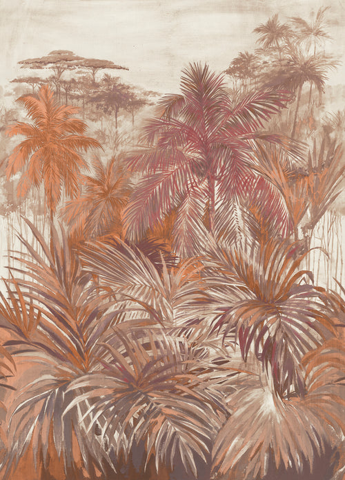 Sanders & Sanders fotobehang jungle-motief terracotta - 212 x 295 cm - 640280 - vtwonen shop