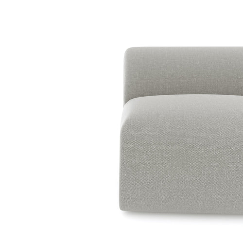 Sia Home - Fauteuil zonder armleuningen MYRA - kruisweefsel lichtgrijs 75cm