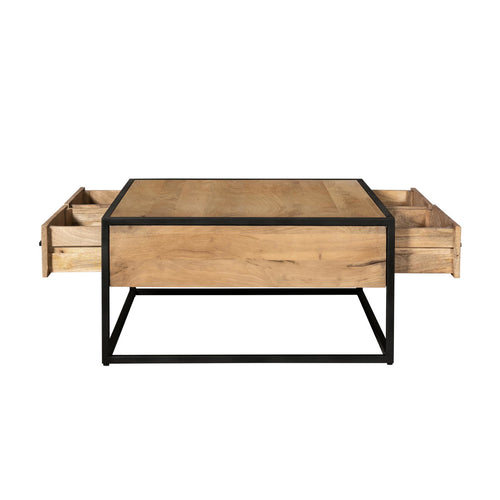 Starfurn Salontafel Dakota - Vierkant Naturel Hout - Ø80x40cm