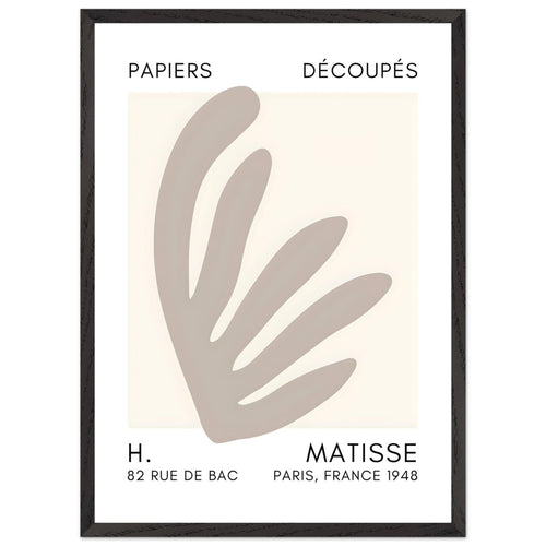 Artfulprints Poster met Lijst Matisse – Aquatic impression grey   - 50x70 cm - Grijs