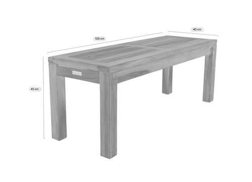 MaximaVida teakhouten bank Java 120  x 40 cm - vtwonen shop