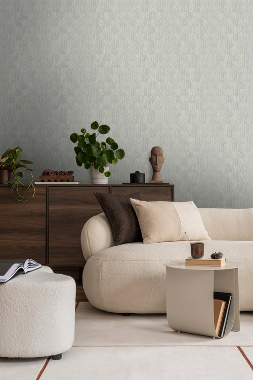 Sanders & Sanders behang effen vergrijsd groen - 53 cm x 10 m - 640376