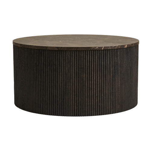 Artichok Babette Salontafel Donkerbruin Marmer - Ø 80