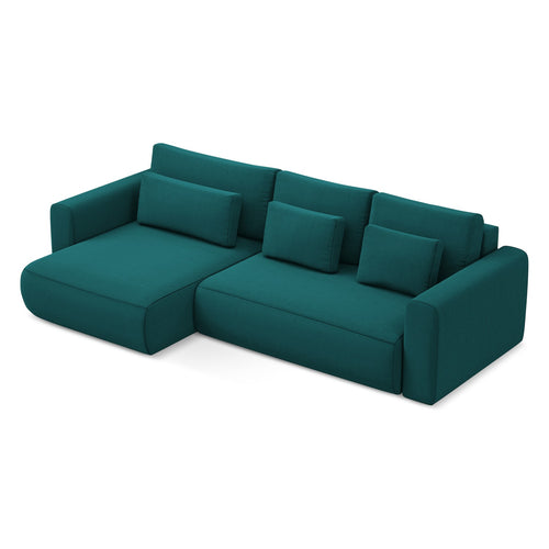 LaMiaSofa hoekbank links Perugia - velours - marien - 278x149x82