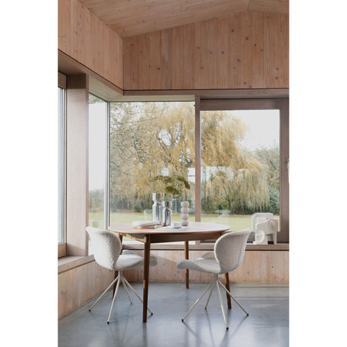 Zuiver Twist Uitschuifbare Eettafel Rond 120/160 cm Walnoot - Bruin - vtwonen shop