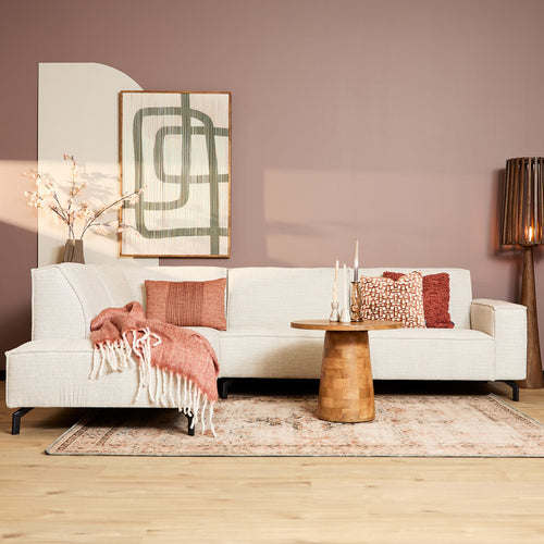 MySofa 2,5-zits Hoekbank Floris - Links Beige Stof - 285x210x82cm