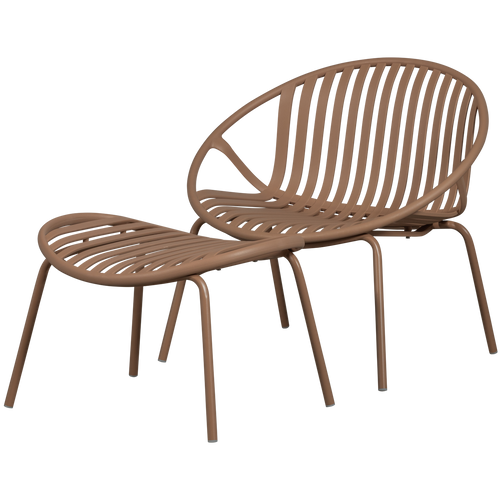 WOOOD tuin fauteuil Bruce - Metaal - Zalm Roze - 73x81x72 cm - vtwonen shop