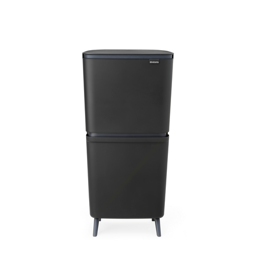 Brabantia SortUp Recycle Prullenbak Hi, 10+10+25 liter - Dark Grey