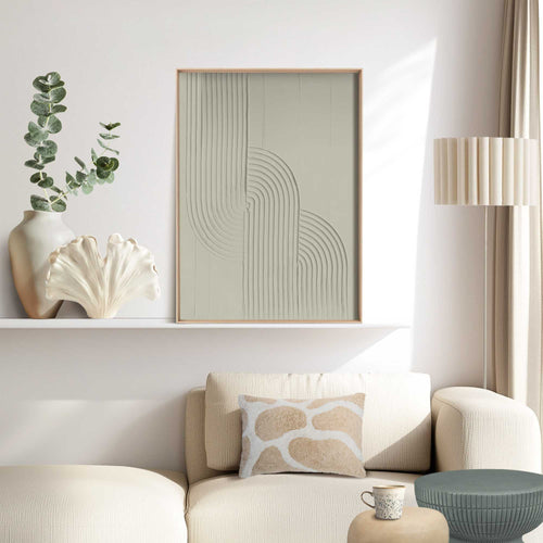 Reinders Knot Sage Green schilderij 3d art -  groen - woonkamer - 70x50cm