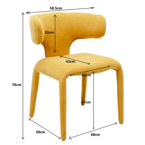 Kare Design Stoel Tobi geel