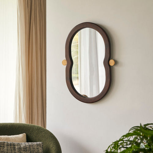 Tikamoon Spiegel in mindi 80 x 50 cm - Bruin - vtwonen shop