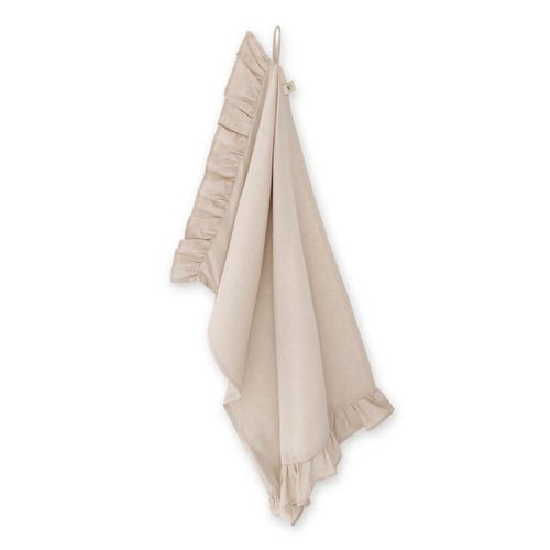 Walra - Keukenset Lovely Linen Ruffles - 3x 50x70 cm - Naturel