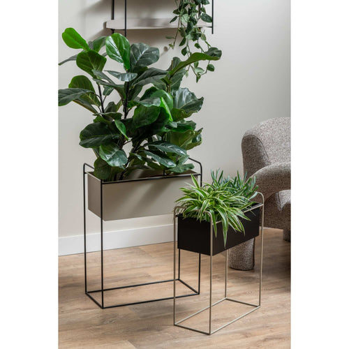 Present Time bloempot Reina - zwart - 50.5x24x65cm