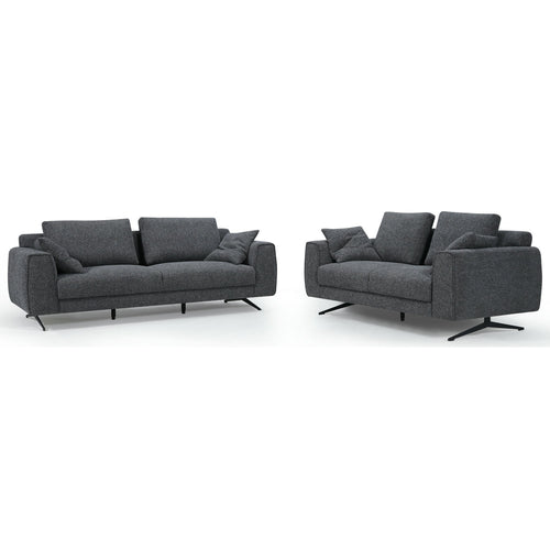 Furnhouse 2-zitsbank Detroit - Antraciet - Stof - 92x176x84