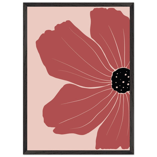 Artfulprints Poster met Lijst Boho – Red poppy   - 50x70 cm - Rood