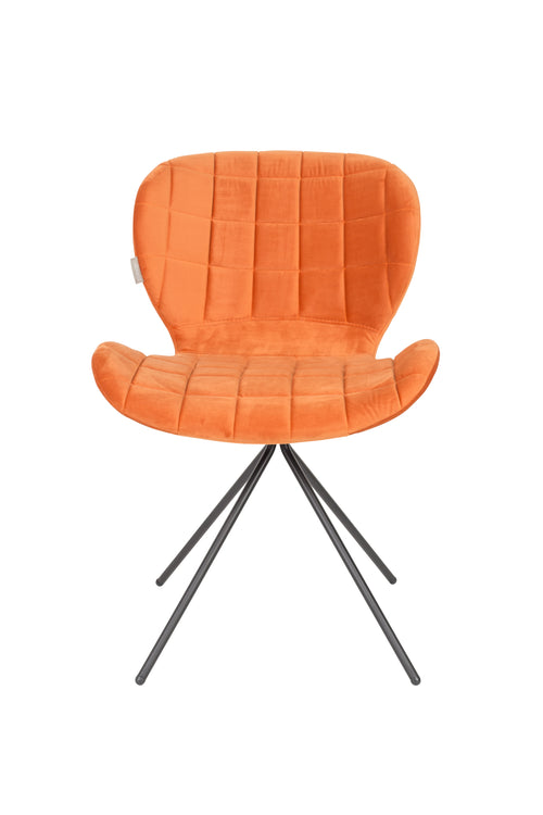 Zuiver OMG Velvet Stoel Oranje - Set van 2 - vtwonen shop