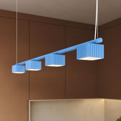 Sollux Lighting Kroonluchter RIFF 4 azuurblauw Gx53 - 122x10x208cm
