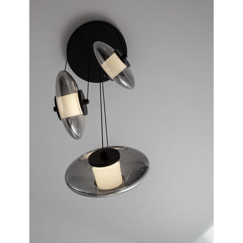 Nova Luce BALLET  Hanglamp Ballet Cluster, Sandy Black, Smokey Grey, Triac dimbare LED, 24W, 660lm, 3000K