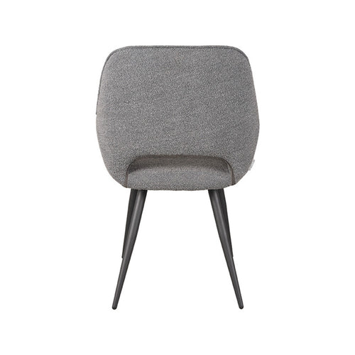 LABEL51 Eetkamerstoel Fer - Grijs Bouclé - Zithoogte 48cm - Set van 2 - vtwonen shop
