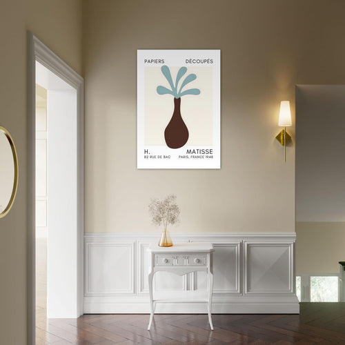 Artfulprints Poster Matisse - Ocean flower turquoise   - 30x40 cm - Turquoise