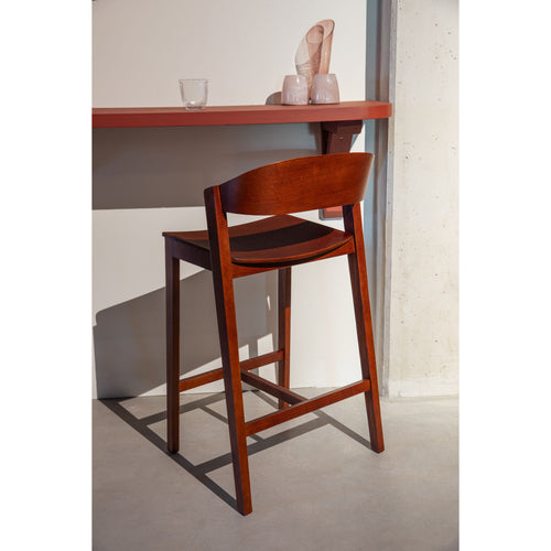 Housecraft Living Wooz Barkruk 65 cm Eikenhout Walnoot bruin - vtwonen shop