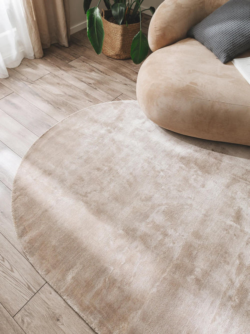 benuta viskose vloerkleed Nela - taupe - 150x230 cm