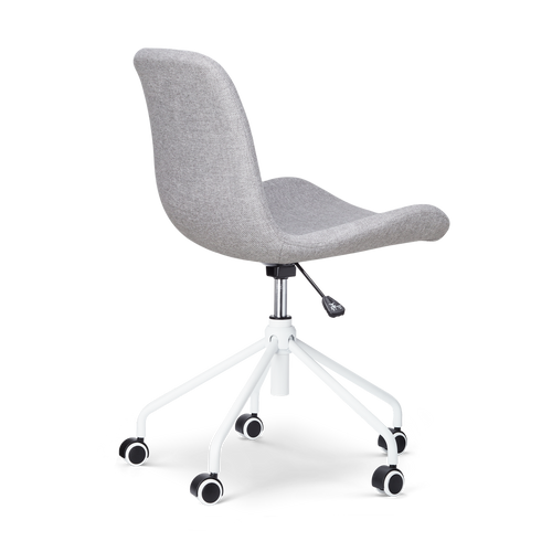 Nolon Nout-Fé Bureaustoelen Set van 2 - Lichtgrijs - Wit Onderstel