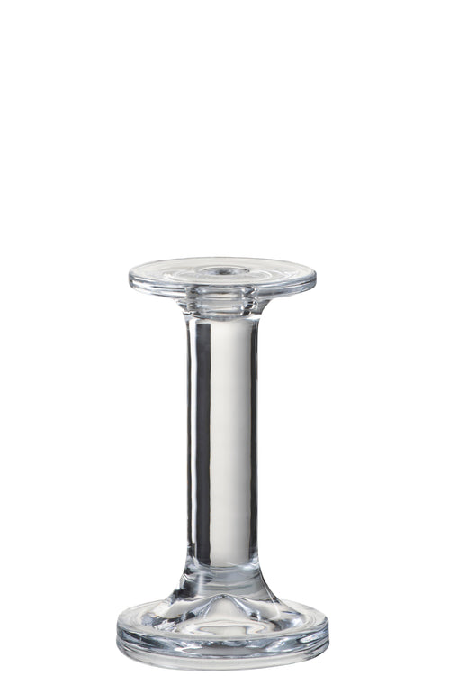 J-Line kandelaar Effen - glas - transparant - small