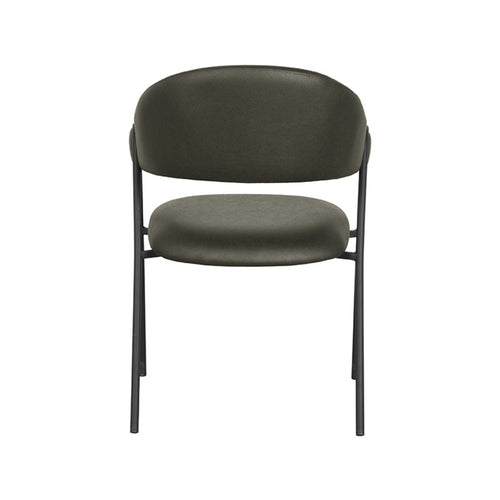 LABEL51 Eetkamerstoel Lowen Army green Microfiber - vtwonen shop